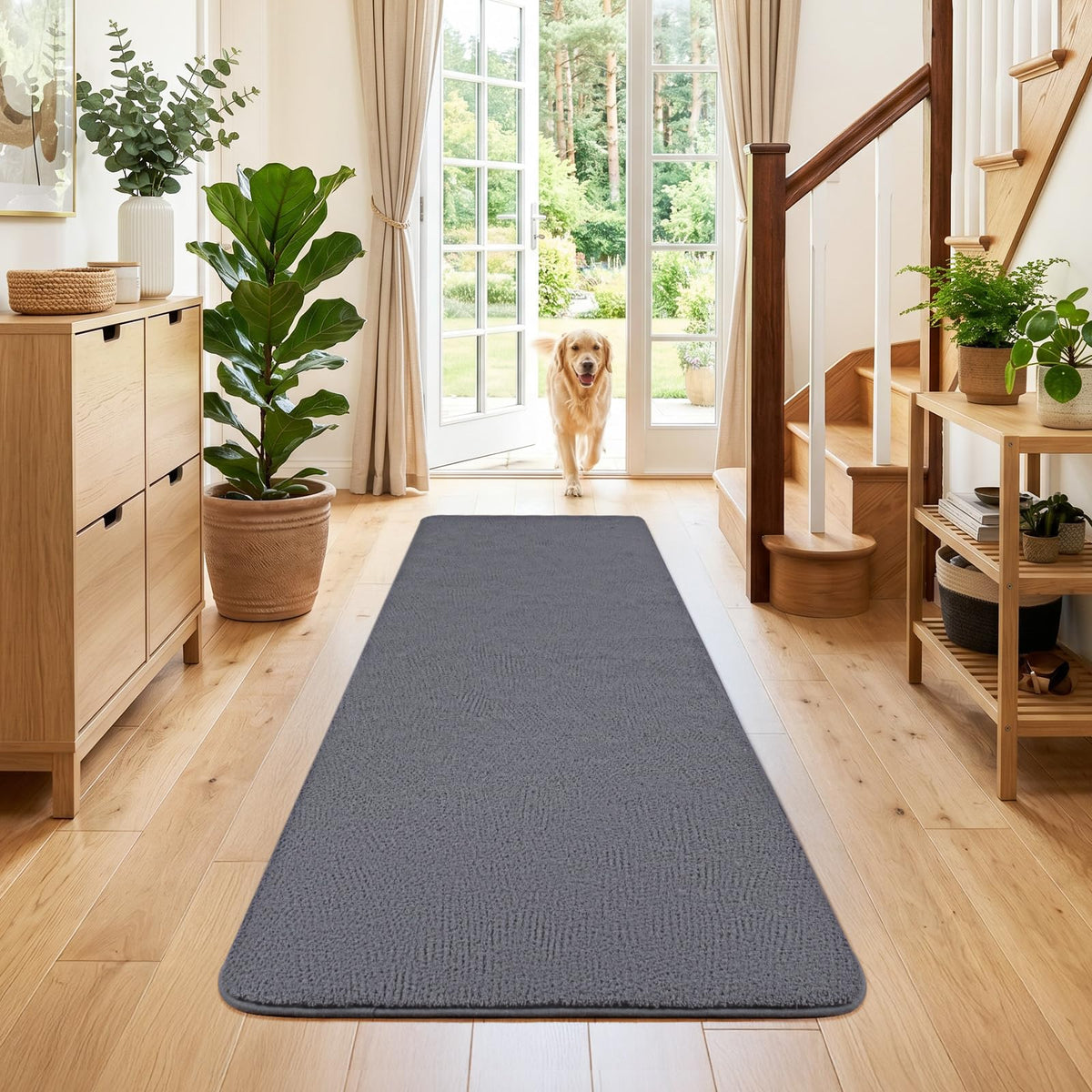 4x6 Black Area Rugs for Living Room, Non-Shedding Memory Foam Carpet