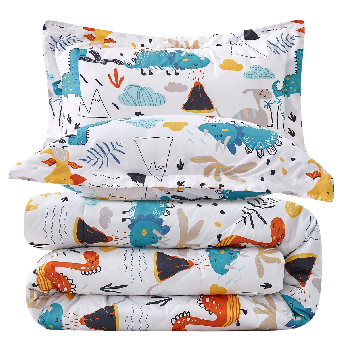 JSD Green Forest Animal Kids Comforter Set Twin Size