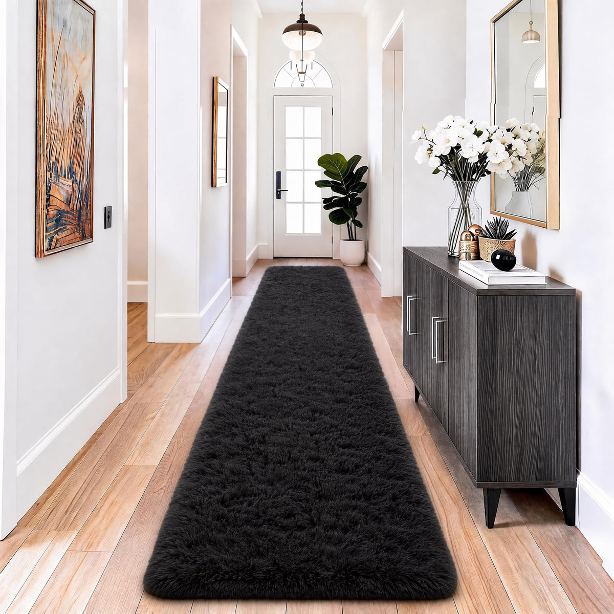 Ophanie Area Rugs for Bedroom, Christmas Upgrade Non-Slip Ivory Fluffy Soft Shag Living Room Carpet, Indoor Floor 4x6 Fuzzy Shaggy Plush Nursery Rug for Kids Dorm Decor with Over 99 pcs Pile fibers