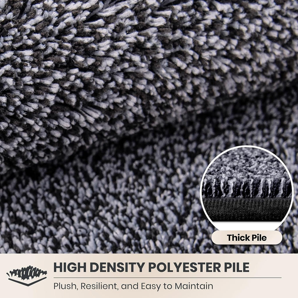 PURRUGS Dirt Trapping Indoor Door Mat, 20" x 31.5", Bluish Grey-Black