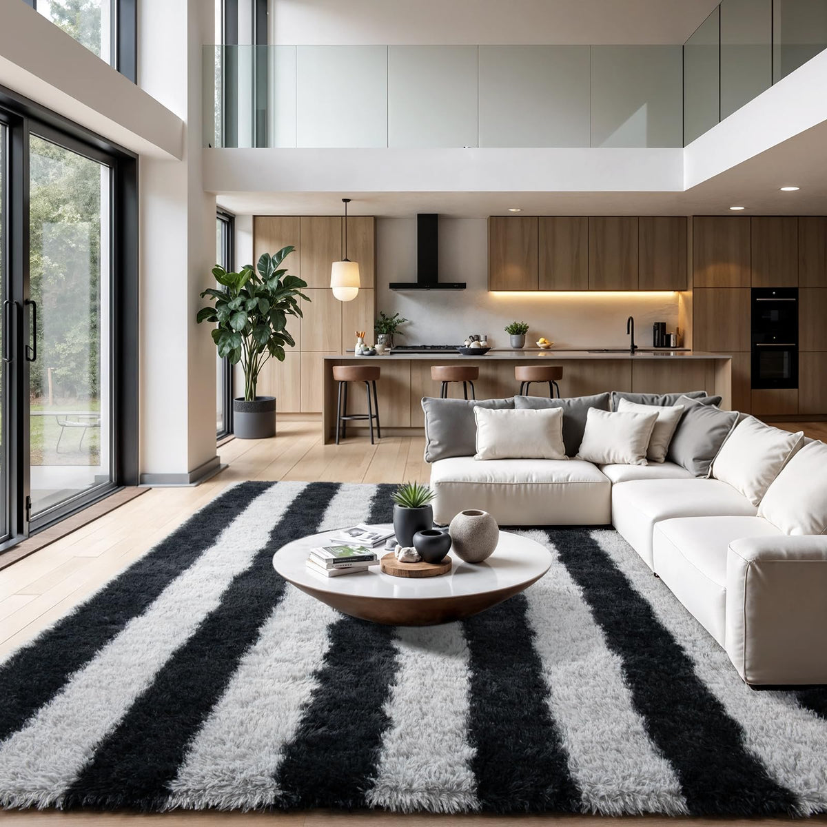 Zentavio Area Rugs for Living Room Grey Rugs for Bedroom 4x6 Carpet Fluffy Furry Soft Shag Aesthetic Plush High Pile Gray Throw Rug for Nursery Kids Room Dorm