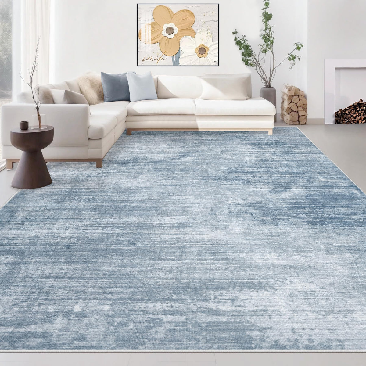 Area Rugs 5x7 Living Room: Washable Rug Modern Abstract Large Rug Soft Non Slip Neutral Rugs Stain Resistant Indoor Carpet for Bedroom Kitchen Dining Room Table Nursery Home Office Rugs(Beige,5'x7')