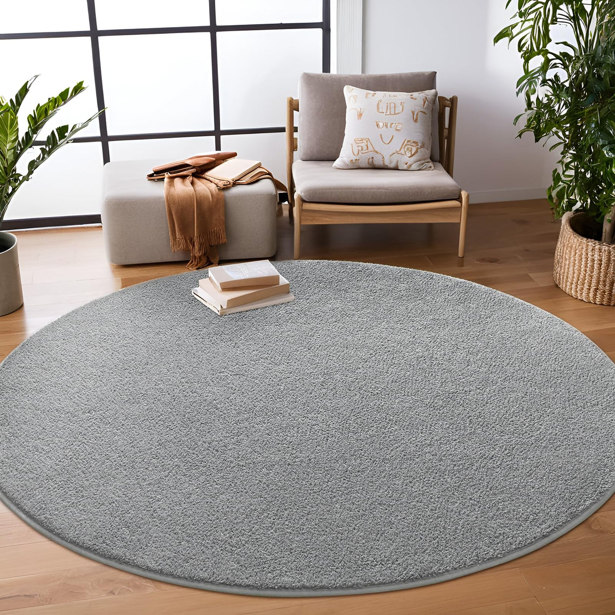 4x6 Grey Area Rug Modern Aesthetic Minimalist