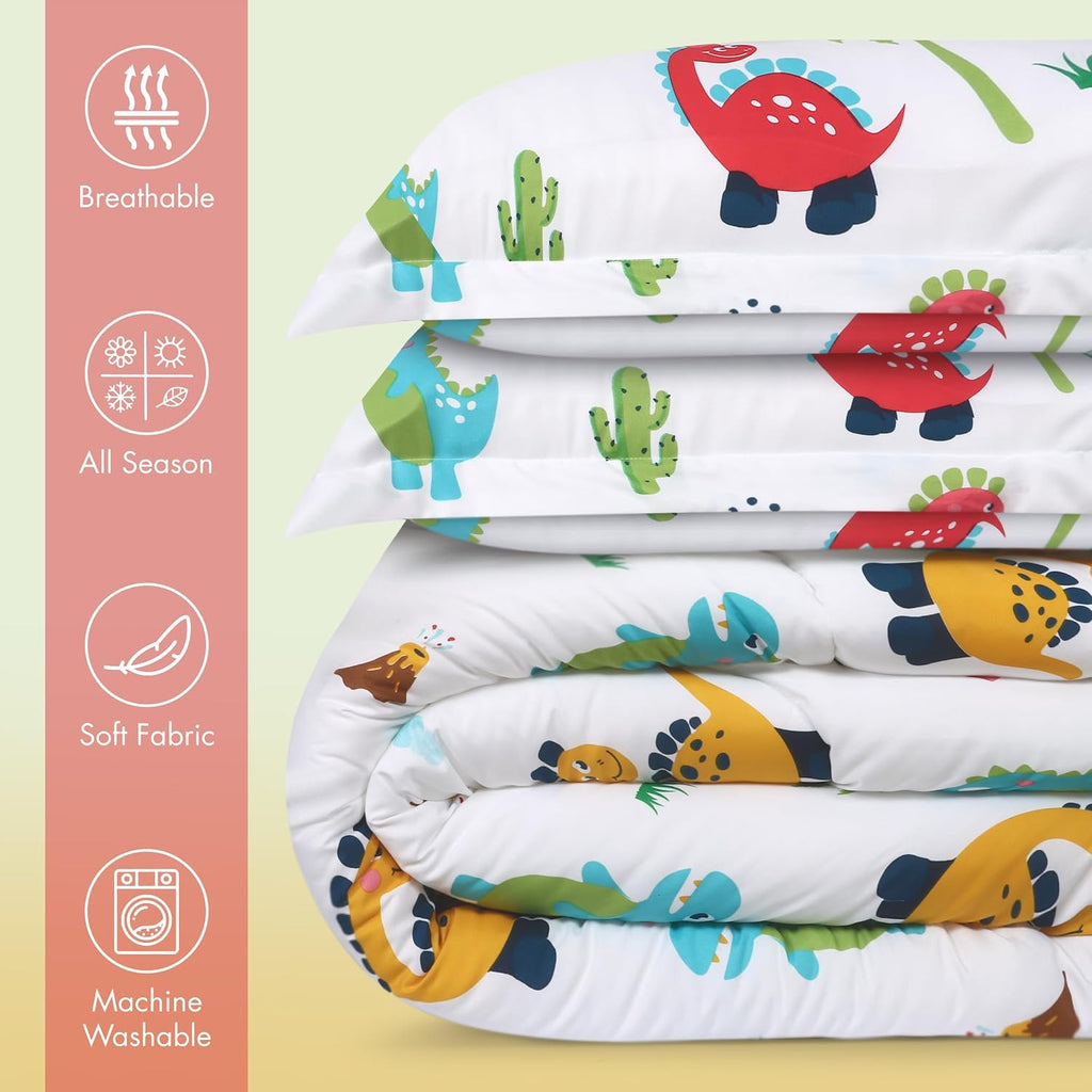 Utopia Bedding 3 Pc Kids Twin Comforter Set, Dinosaur