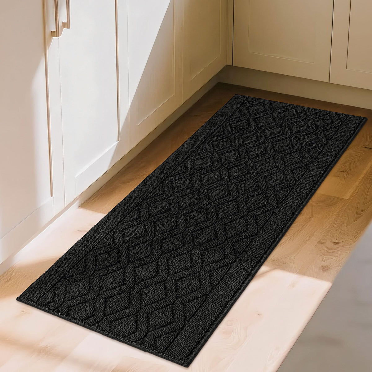 COSY HOMEER 48x20Inch/30X20Inch Kitchen Rug Mats,Grey