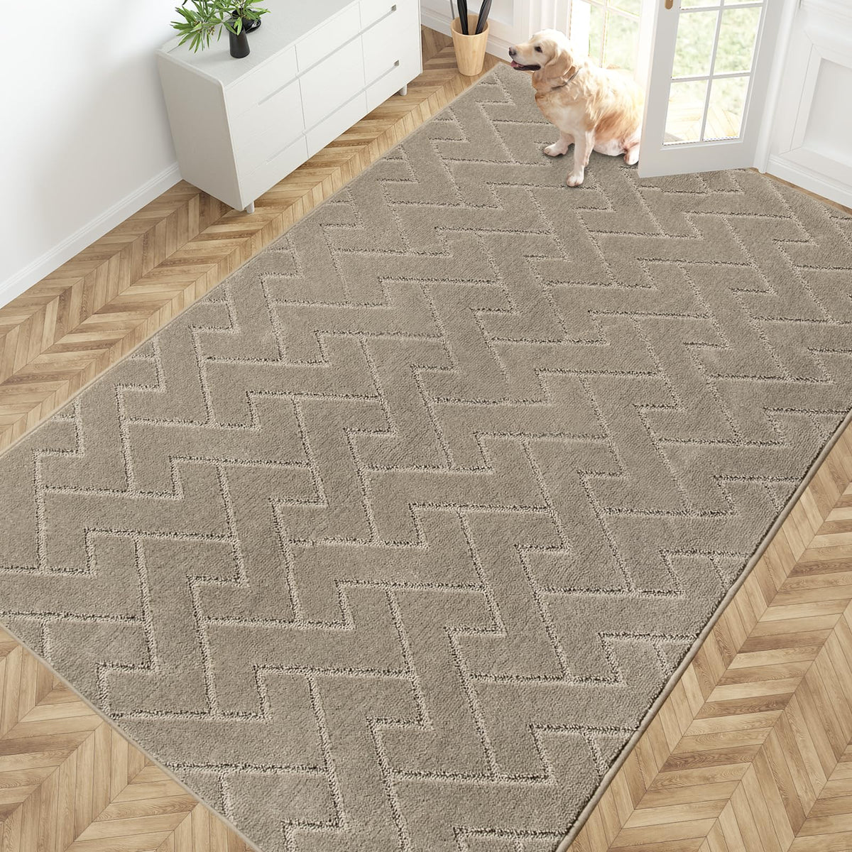 PURRUGS Dirt Trapping Door Mat Indoor Entrance, 20" x 31.5", Grey