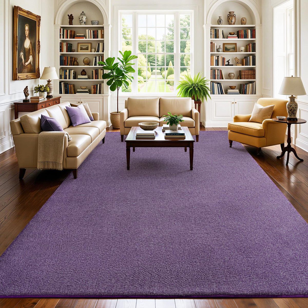 4x6 Black Area Rugs for Living Room, Non-Shedding Memory Foam Carpet