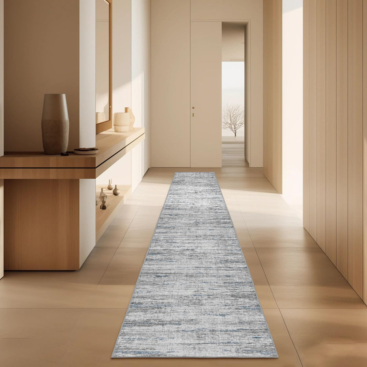 5x7 Area Rugs - Ultra-Thin Washble Rugs,Non-Slip Low Pile Abstract Print Rugs for Living Room,Home Office Decor,Stain Resistant Machine Washable Area Rug