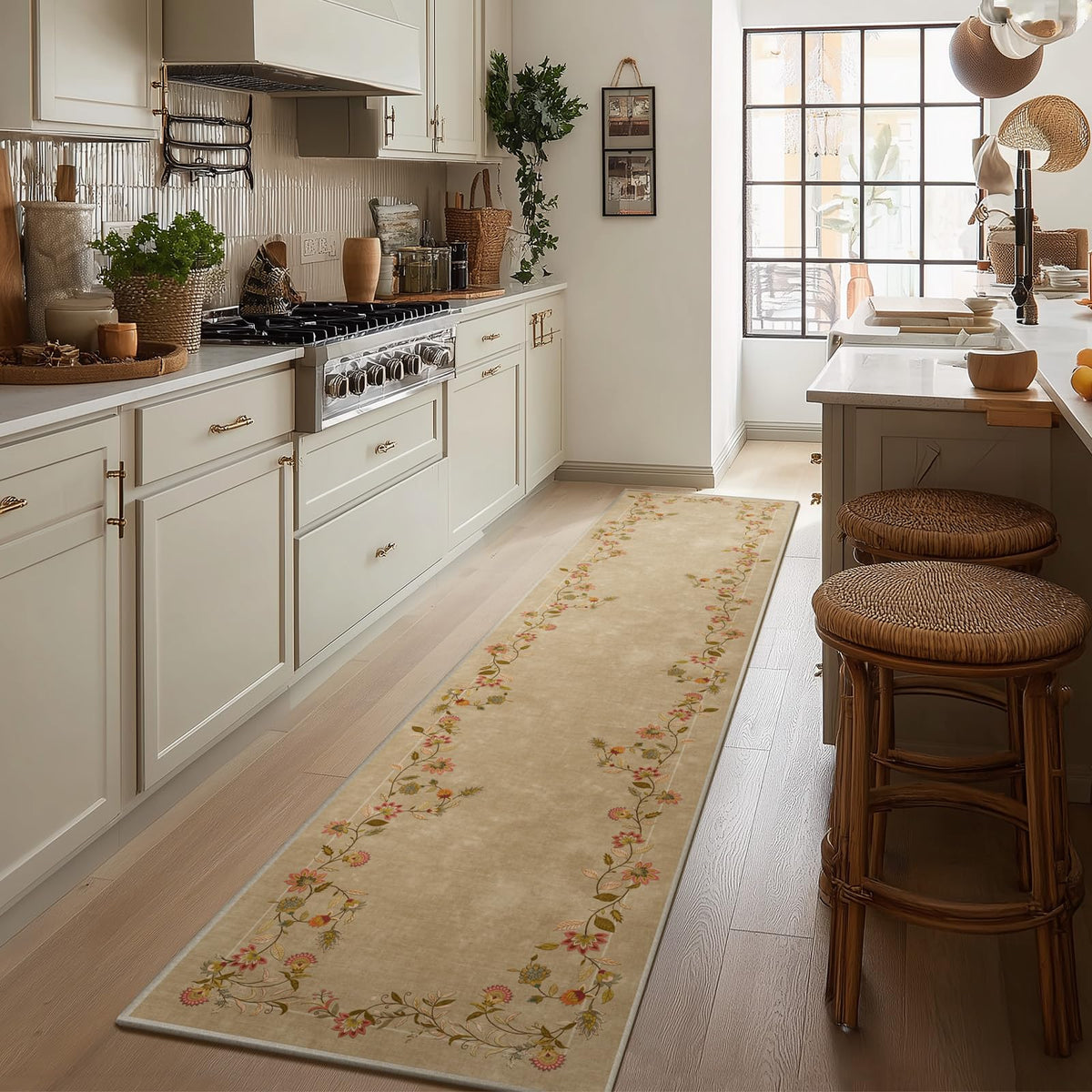 5x7 Area Rug for Living Room: Washable Bedroom Rug Non Slip Low Pile Carpet