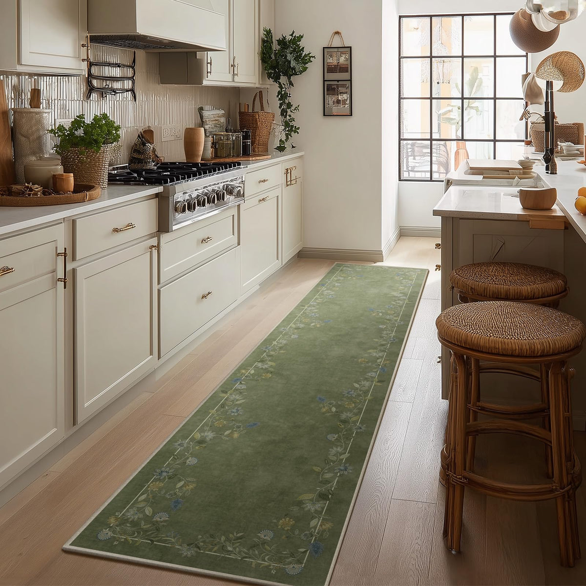 5x7 Area Rug for Living Room: Washable Bedroom Rug Non Slip Low Pile Carpet
