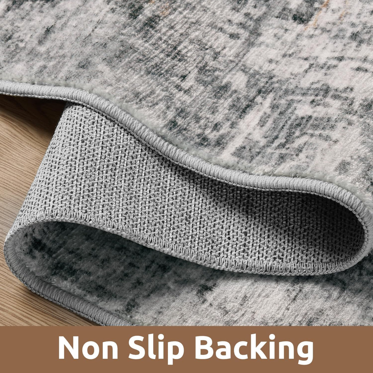 5 x 7 Area Rugs for Living Room, Machine Washable Non Slip Rug Ultra Soft Low Pile Indoor Carpet Modern Abstract Rugs for Bedroom Office Room Dining Room Beside, Grey