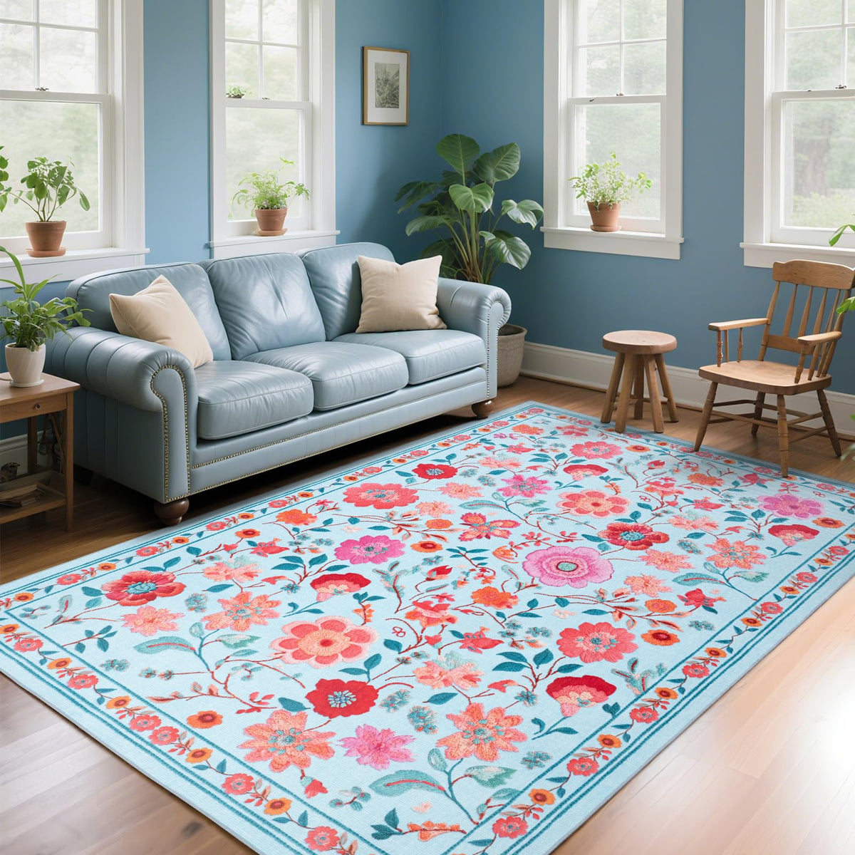 CRYPTOLITE Abstract Area Rug Washable Rug with Non-Slip Backing Low Pile Area Rugs for Living Room,Bedroom,Dining Room,4x6, Gold&Grey