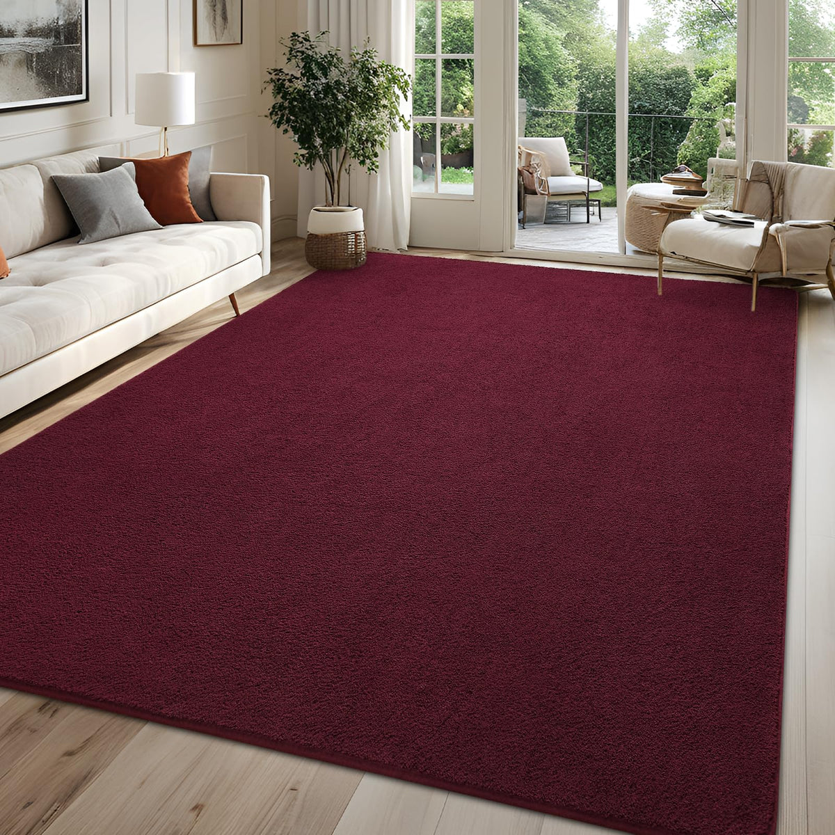 4x6 Grey Area Rug Modern Aesthetic Minimalist