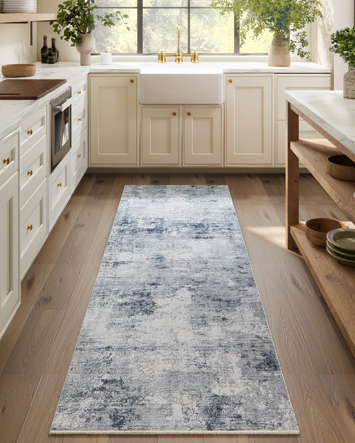 5x7 Area Rug for Living Room: Washable Bedroom Rug Non Slip Low Pile Carpet