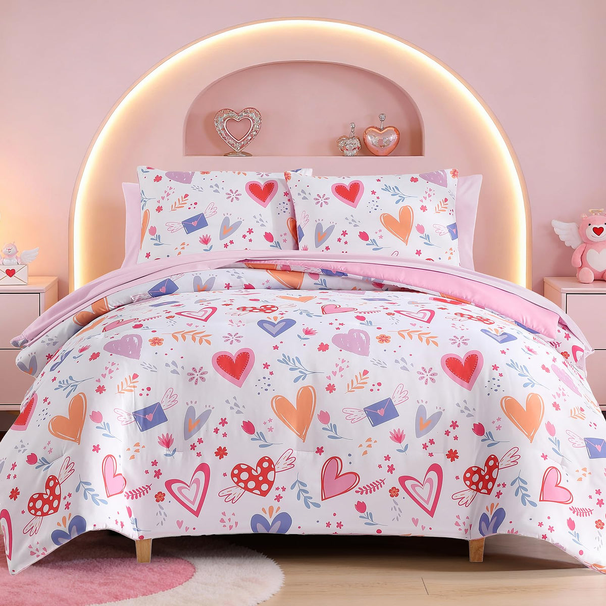 Boys Queen Size Bedding Set - 7 Pieces Space Kids Queen Comforter Set