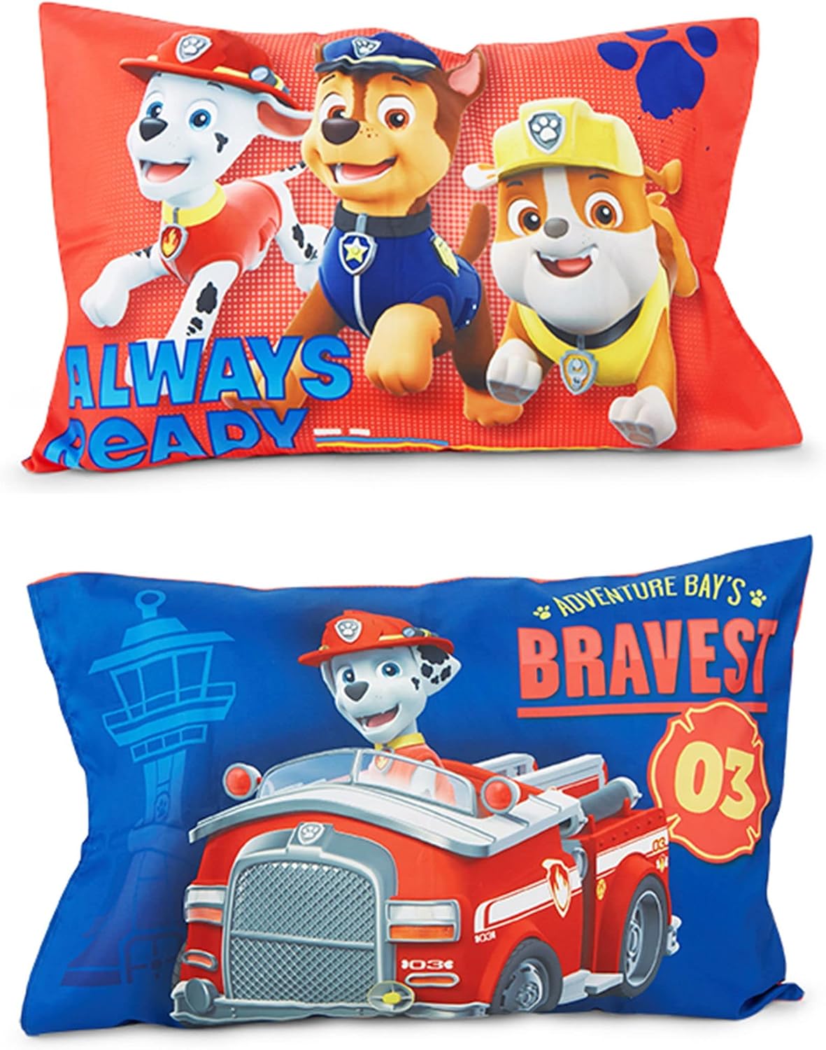Paw Patrol Calling All Pups 4 Piece Toddler Bedding Set – Includes Comforter, Sheet Set – Fitted + Top Sheet + Reversible Pillowcase for Boys Bed, Blue