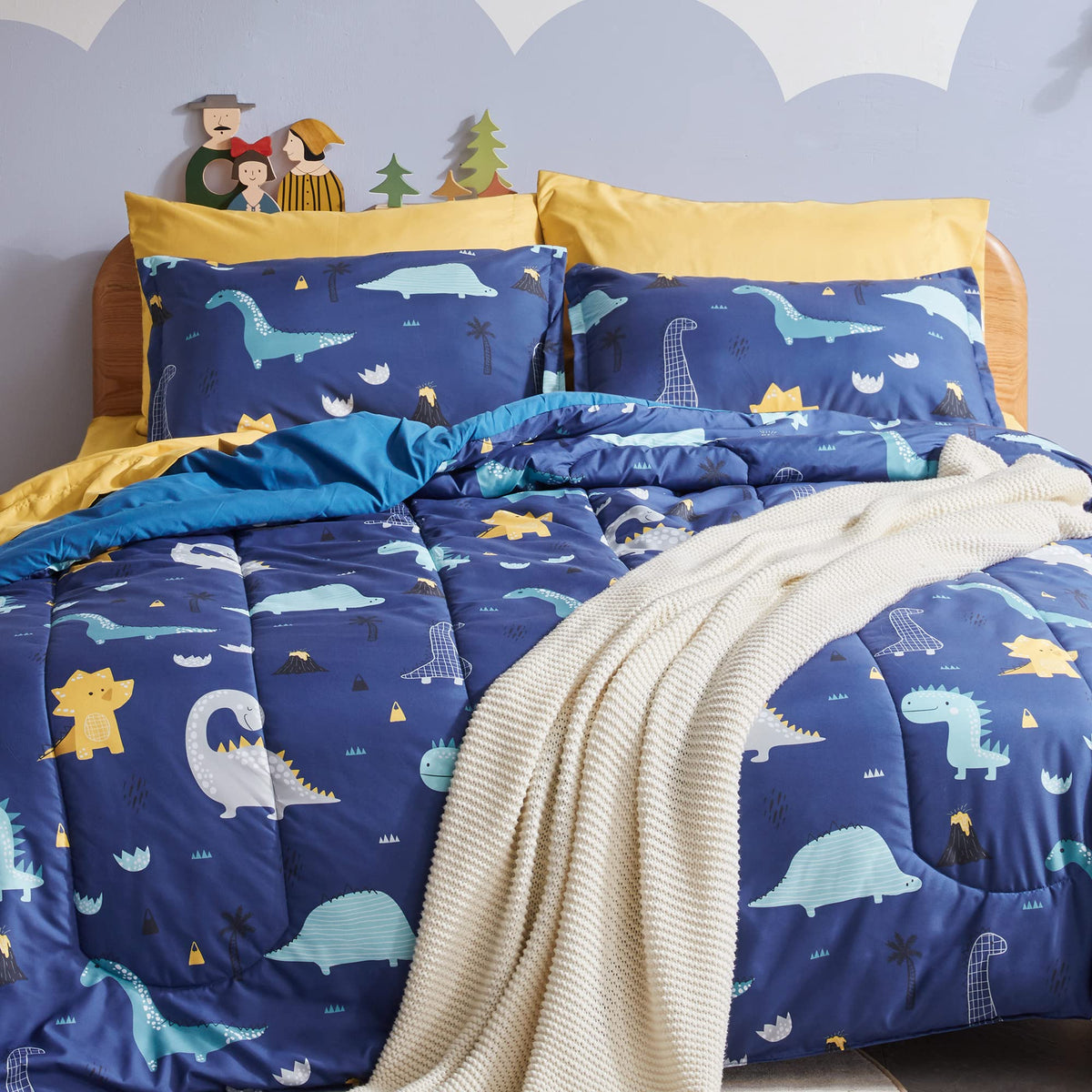 SLEEP ZONE Kids Bedding Twin Comforter Set - Super Soft & Cute Printed 2-Piece Comforter Set All Seasons for Boys, Girls, Fade Resistant, Machine Washable, Princess Castle