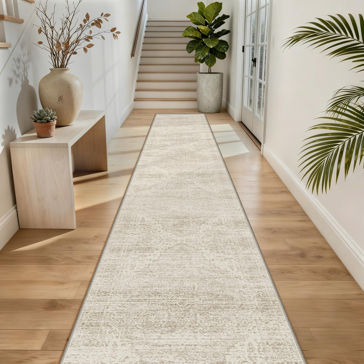 5x7 Area Rugs - Ultra-Thin Washble Rugs,Non-Slip Low Pile Abstract Print Rugs for Living Room,Home Office Decor,Stain Resistant Machine Washable Area Rug