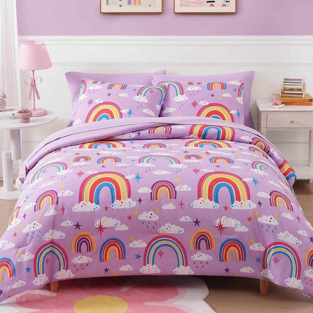 Twin Bedding Sets for Boys - 5 Pieces Space Bedding Twin Comforter Set