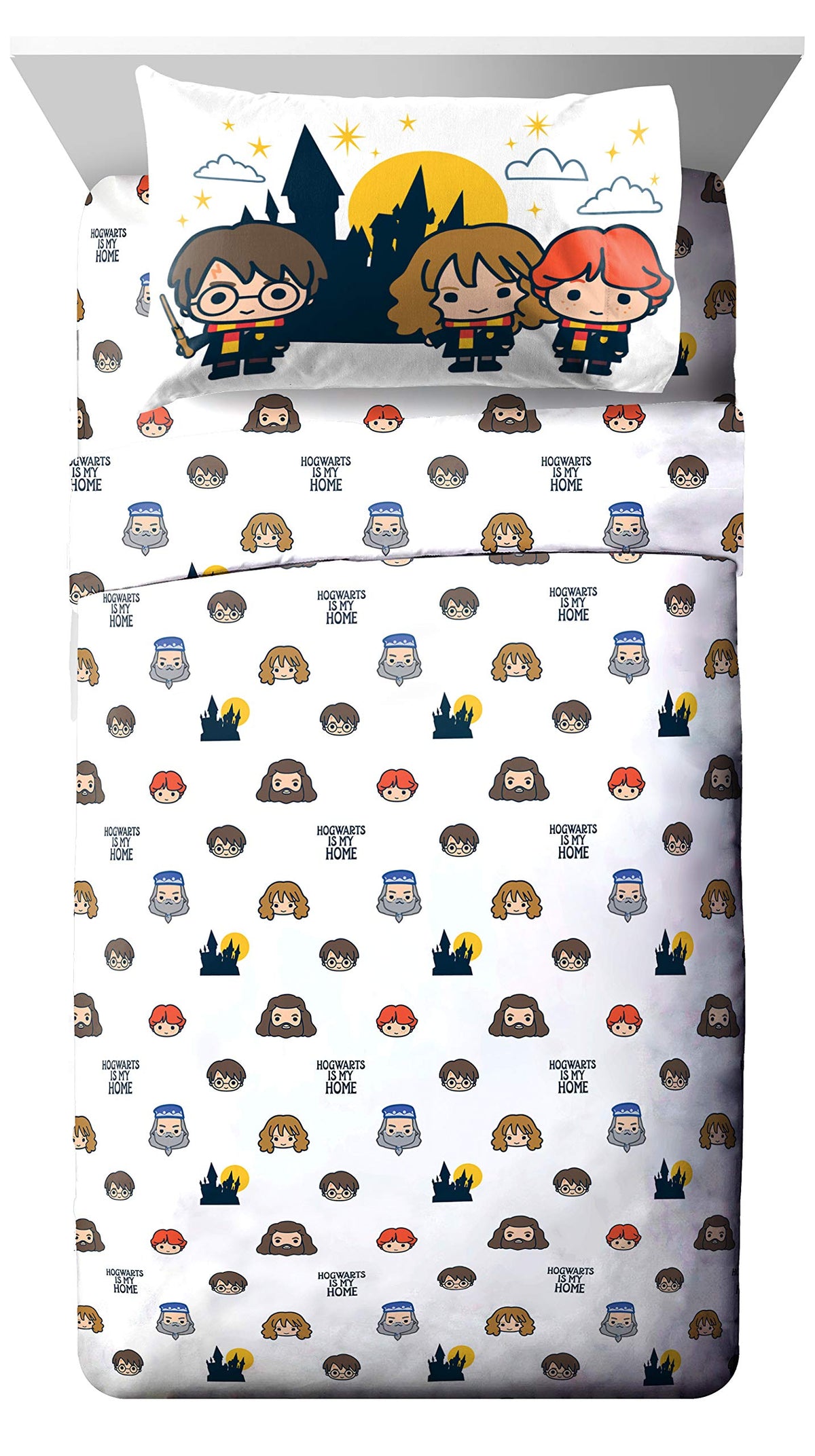 Jay Franco Kids Sheet Cartoon Set with Fitted, Flat Sheets & Pillow Cover - Ultra-Soft Bedding with Pillowcase for Room Decor, White - Toy Story, 4 Piece Queen