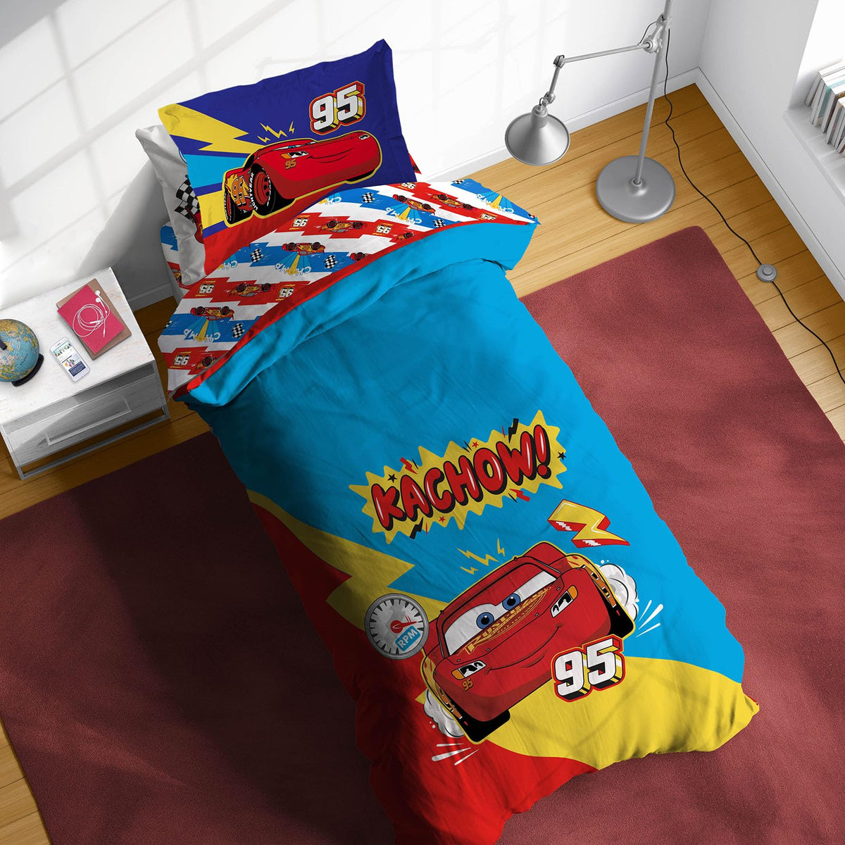 Sunny Side Up Bluey & Friends Full Comforter Set - 7 Piece Kids Bedding Includes Comforter, Sheets & Pillow Cover - Super Soft Microfiber Bed Set