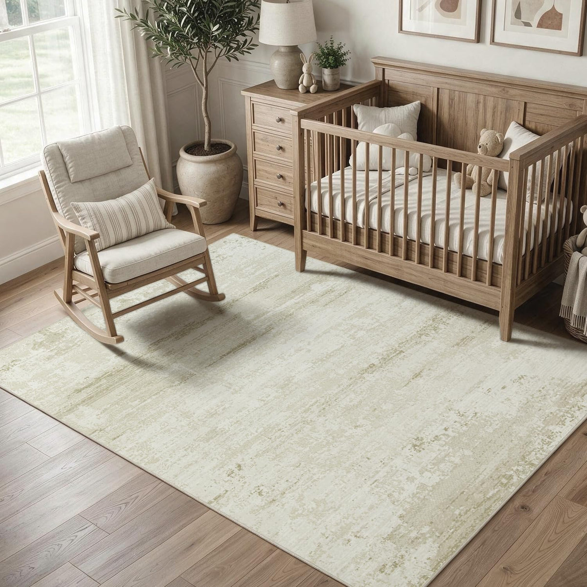 Washable Rugs 8x10 Area Rugs for Living Room,Ultra Soft Faux Wool Retro Carpets,Non Slip Backing,Durable Edge Binding,Stain Resistant,The Large Carpet for Bed Room,Dining Room,Office Decor