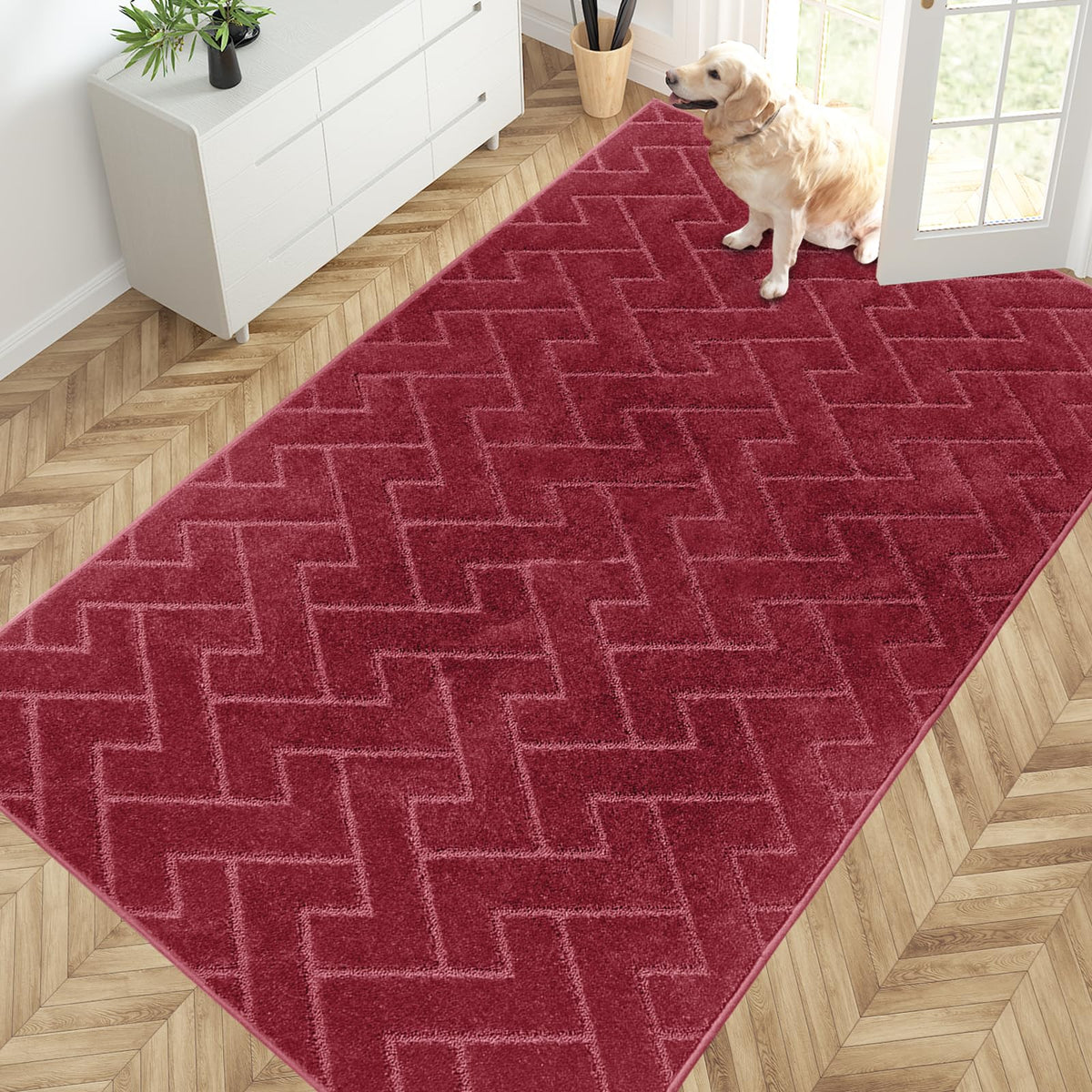 PURRUGS Dirt Trapping Door Mat Indoor Entrance, 20" x 31.5", Grey