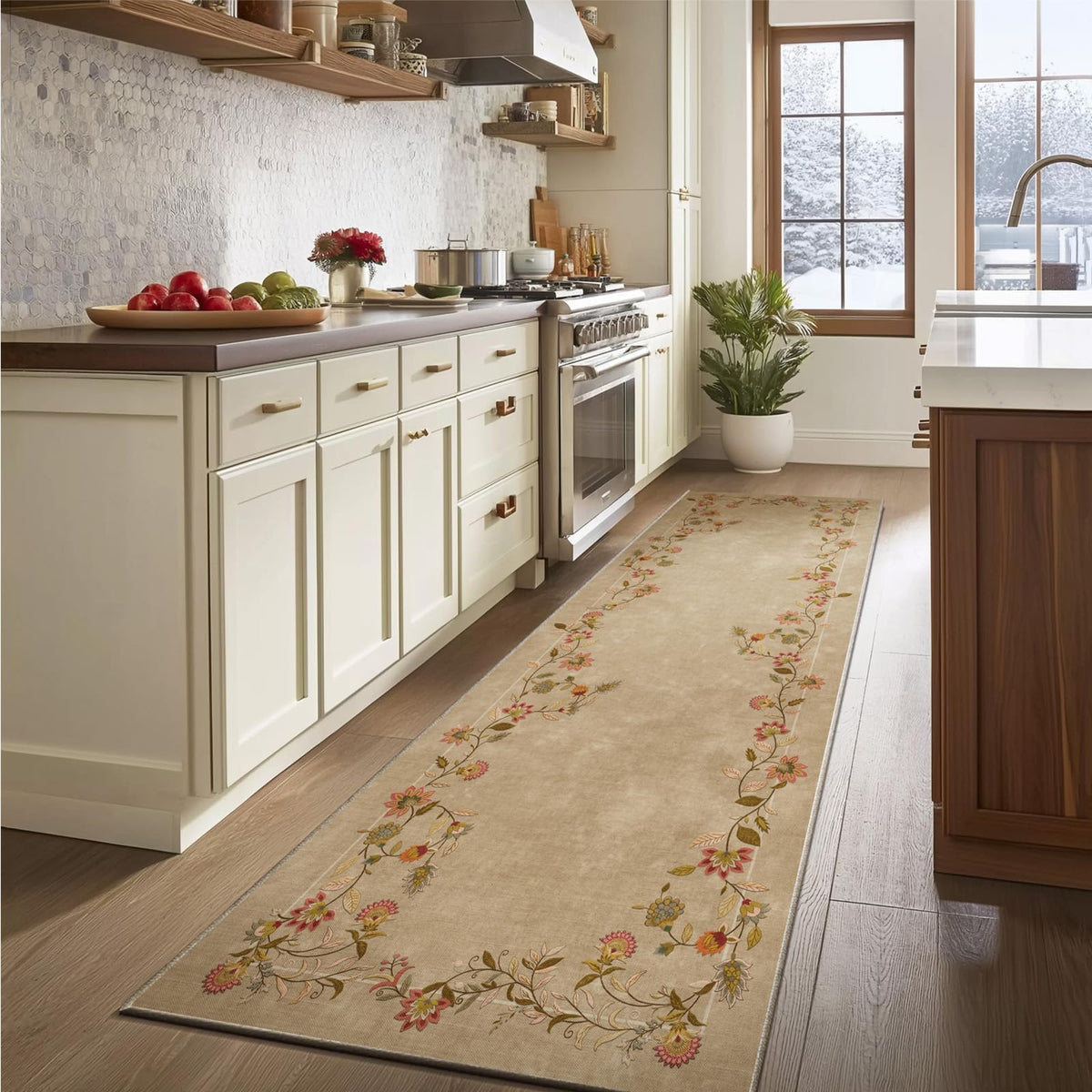 5x7 Area Rug for Living Room: Washable Bedroom Rug Non Slip Low Pile Carpet