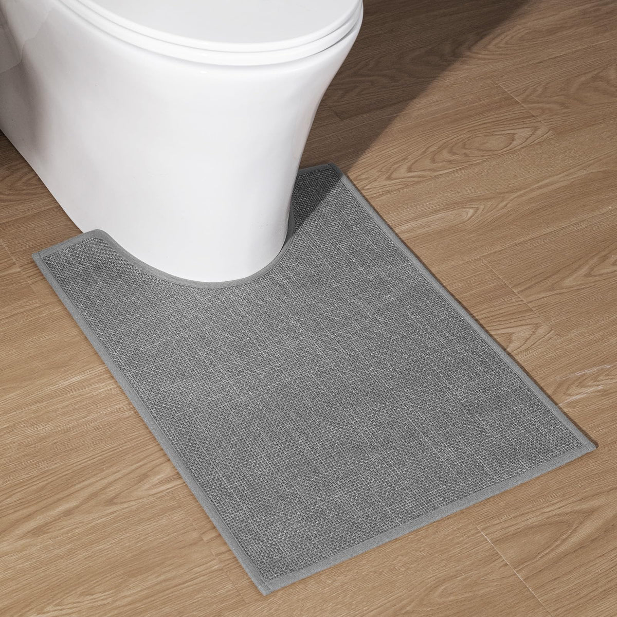 chakme Bathroom Rugs Mat 24x17, Ultra Thin Non Slip Bath Mat Small Quick Dry Absorbent Bath Mat for Bathroom Floor, (Dark Beige, 24"x17")