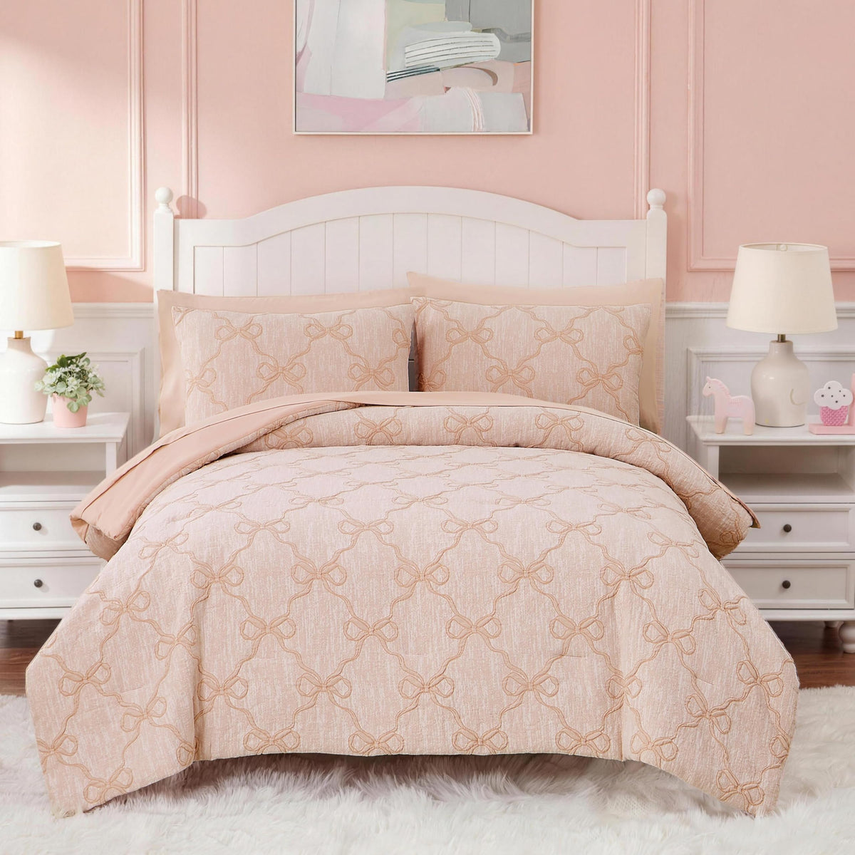 Twin Comforter Set with Sheets for Girls-5 Pieces Twin Bedding Sets
