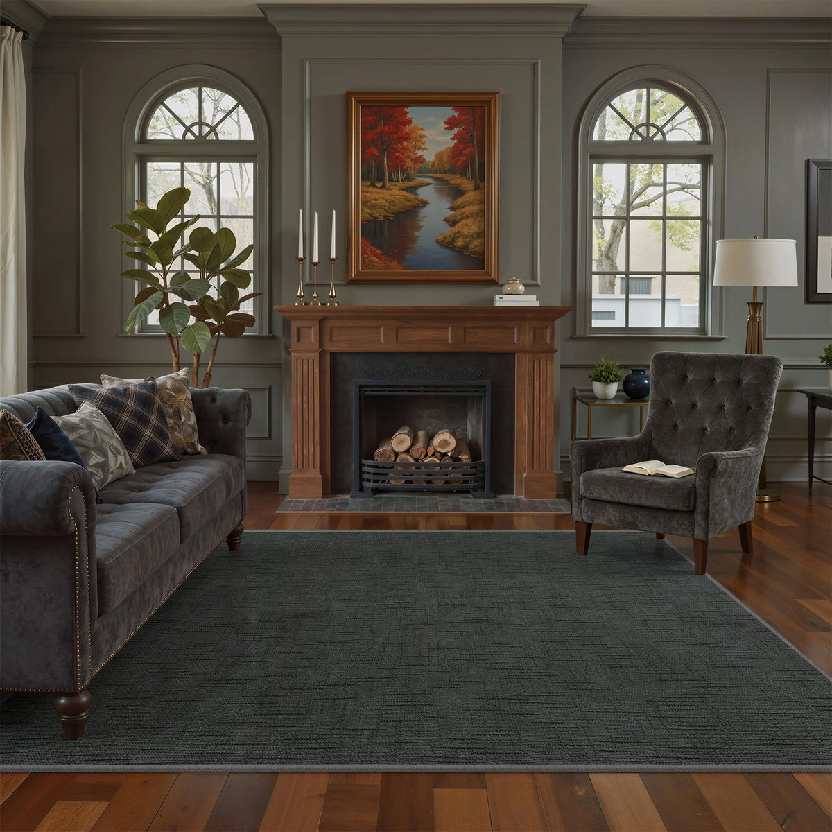 Valenrug Beige 8x10 Area Rugs for Living Room, Large Washable Rug Non Slip