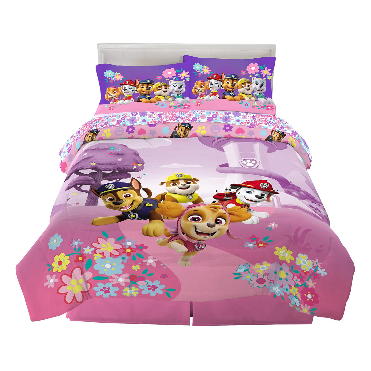 Super Mario Kids Twin Size Bedding, 4 Piece Super Soft Cozy Reversible Comforter and Sheet Set, (Officially Licensed Product) By Franco