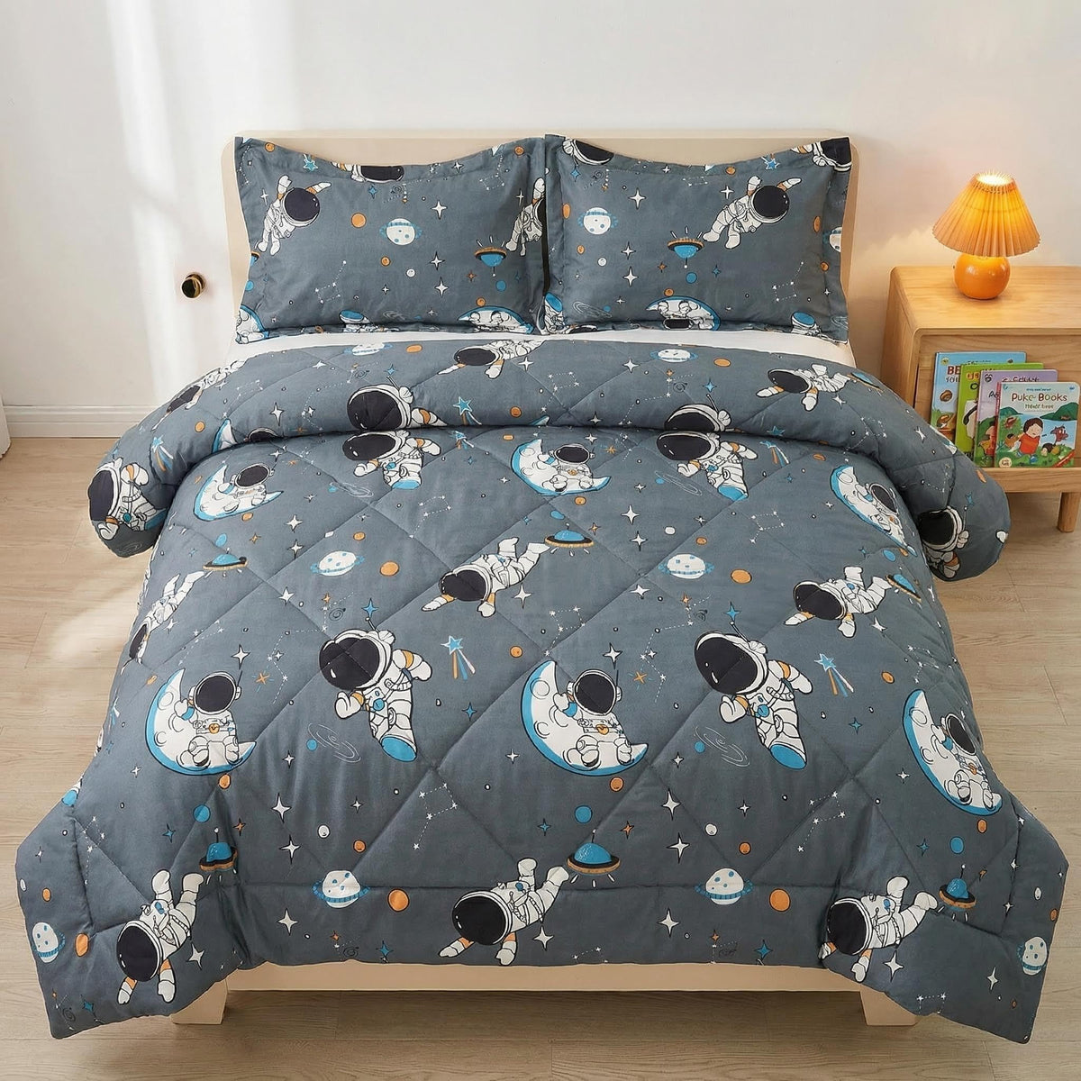 JSD Green Forest Animal Kids Comforter Set Twin Size