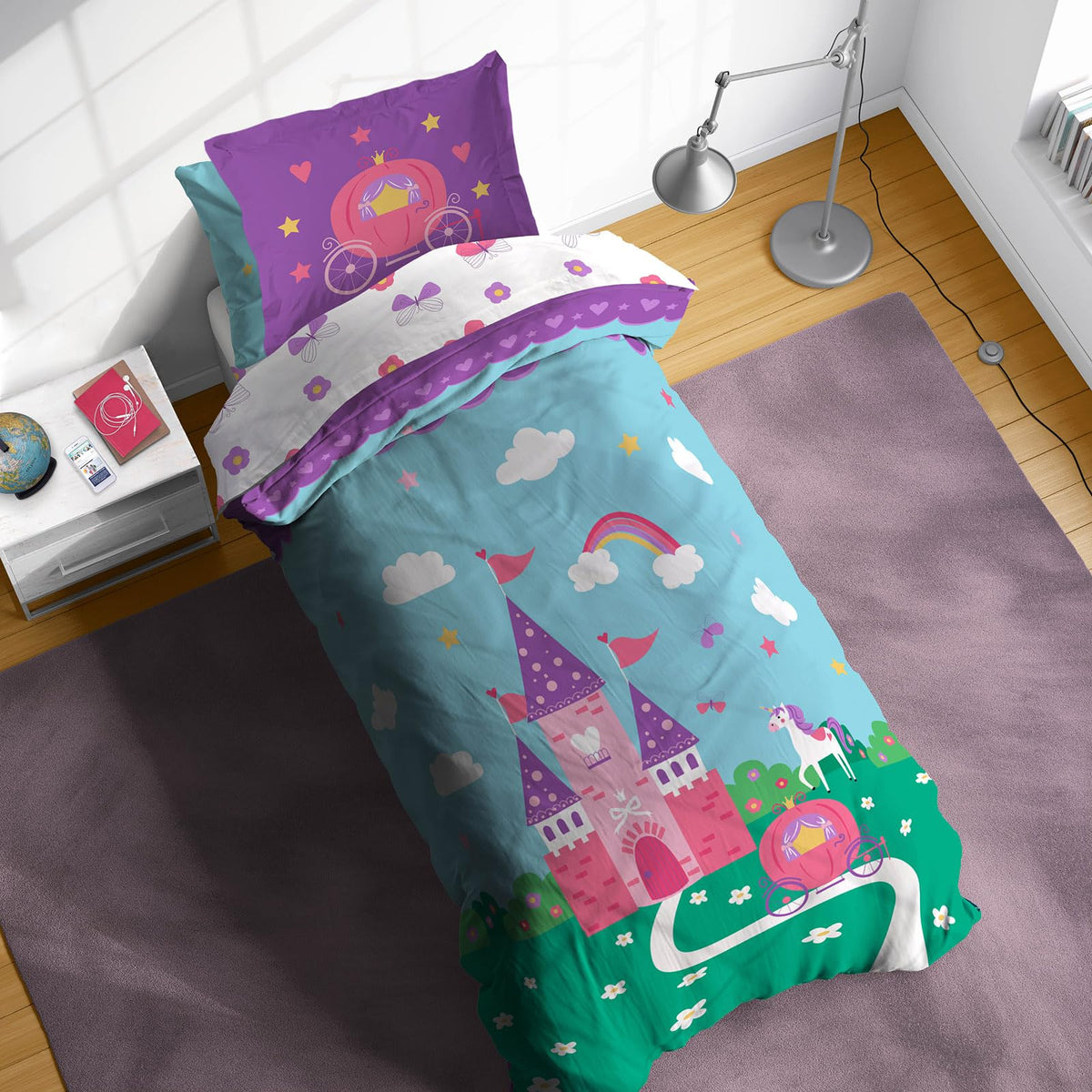 Sunny Side Up Bluey & Friends Full Comforter Set - 7 Piece Kids Bedding Includes Comforter, Sheets & Pillow Cover - Super Soft Microfiber Bed Set