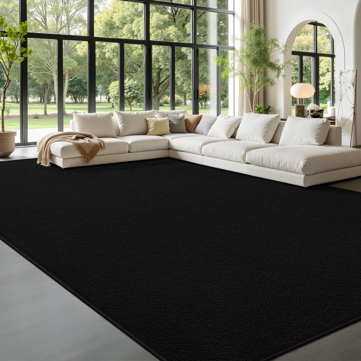 Deerhoo Area Rugs for Living Room Bedroom, 4 x 6 Ft, Navy Blue