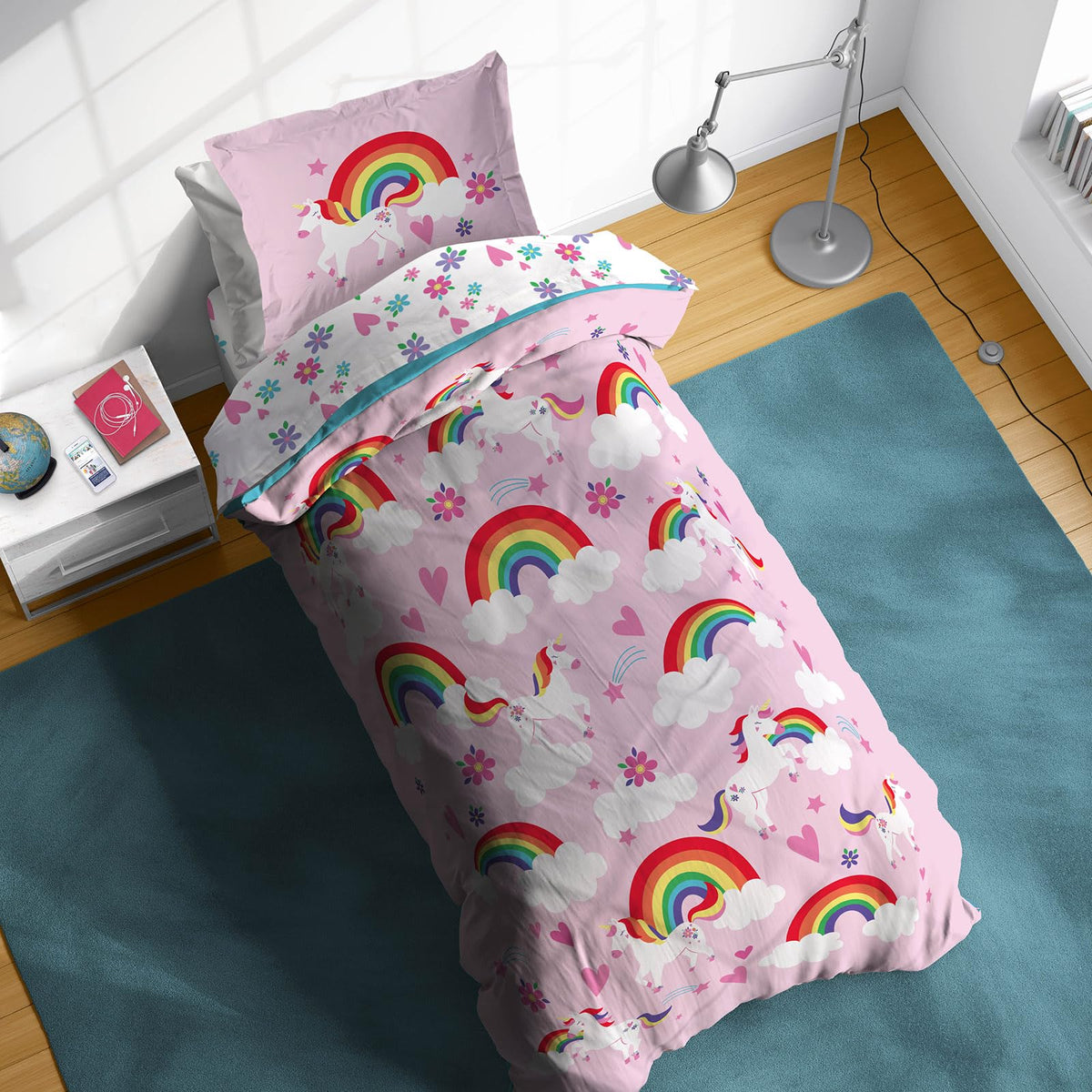 Sunny Side Up Bluey & Friends Full Comforter Set - 7 Piece Kids Bedding Includes Comforter, Sheets & Pillow Cover - Super Soft Microfiber Bed Set