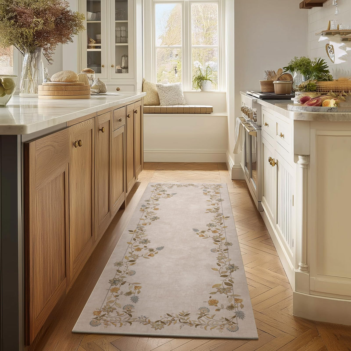 5x7 Area Rug for Living Room: Washable Bedroom Rug Non Slip Low Pile Carpet