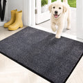 PURRUGS Dirt Trapping Indoor Door Mat, 20" x 31.5", Bluish Grey-Black
