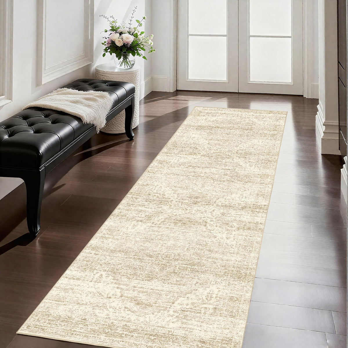 5x7 Area Rugs - Ultra-Thin Washble Rugs,Non-Slip Low Pile Abstract Print Rugs for Living Room,Home Office Decor,Stain Resistant Machine Washable Area Rug