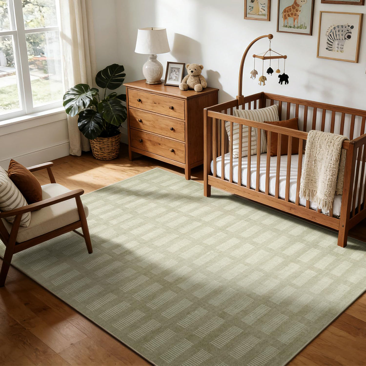 Washable Rugs 8x10 Area Rugs for Living Room,Ultra Soft Faux Wool Retro Carpets,Non Slip Backing,Durable Edge Binding,Stain Resistant,The Large Carpet for Bed Room,Dining Room,Office Decor