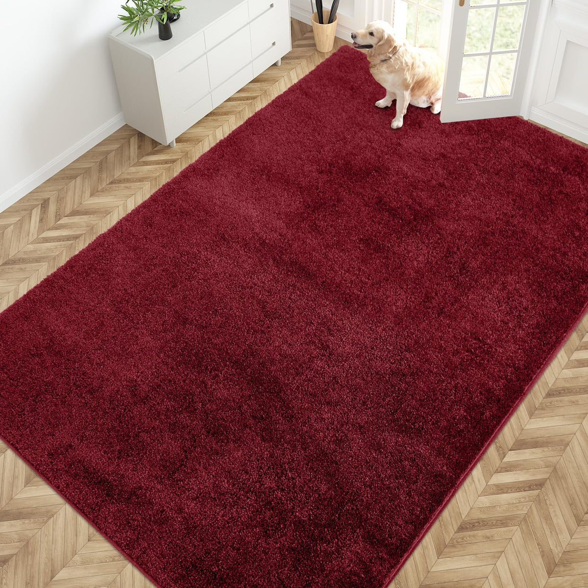PURRUGS Dirt Trapping Indoor Door Mat, 20" x 31.5", Bluish Grey-Black