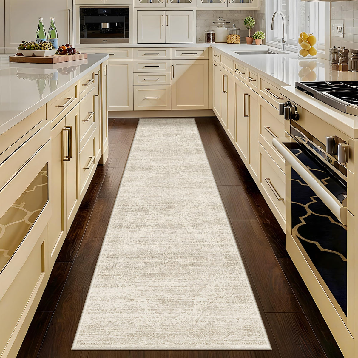 5x7 Area Rugs - Ultra-Thin Washble Rugs,Non-Slip Low Pile Abstract Print Rugs for Living Room,Home Office Decor,Stain Resistant Machine Washable Area Rug