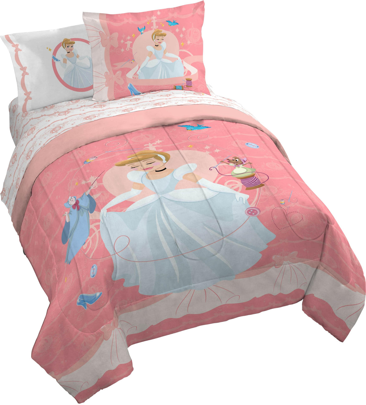 Disney Lilo & Stitch Twin Comforter Set, 5 Pc Bed in a Bag, Reversible