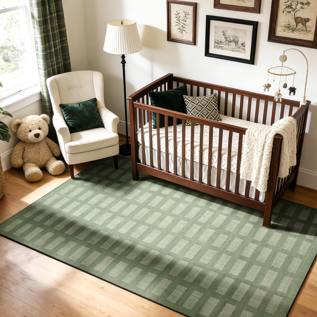 Washable Rugs 8x10 Area Rugs for Living Room,Ultra Soft Faux Wool Retro Carpets,Non Slip Backing,Durable Edge Binding,Stain Resistant,The Large Carpet for Bed Room,Dining Room,Office Decor