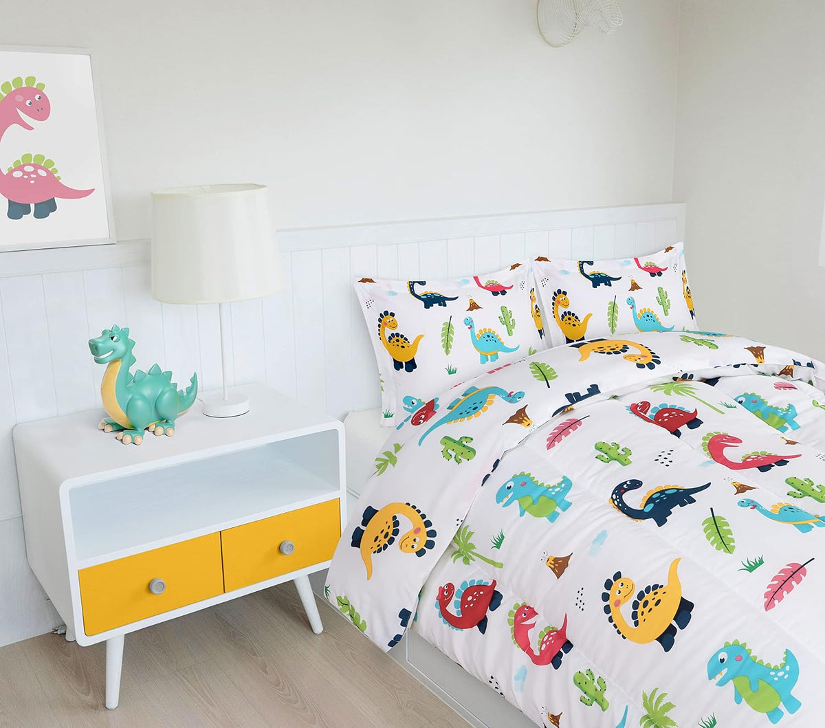 Utopia Bedding 3 Pc Kids Twin Comforter Set, Dinosaur