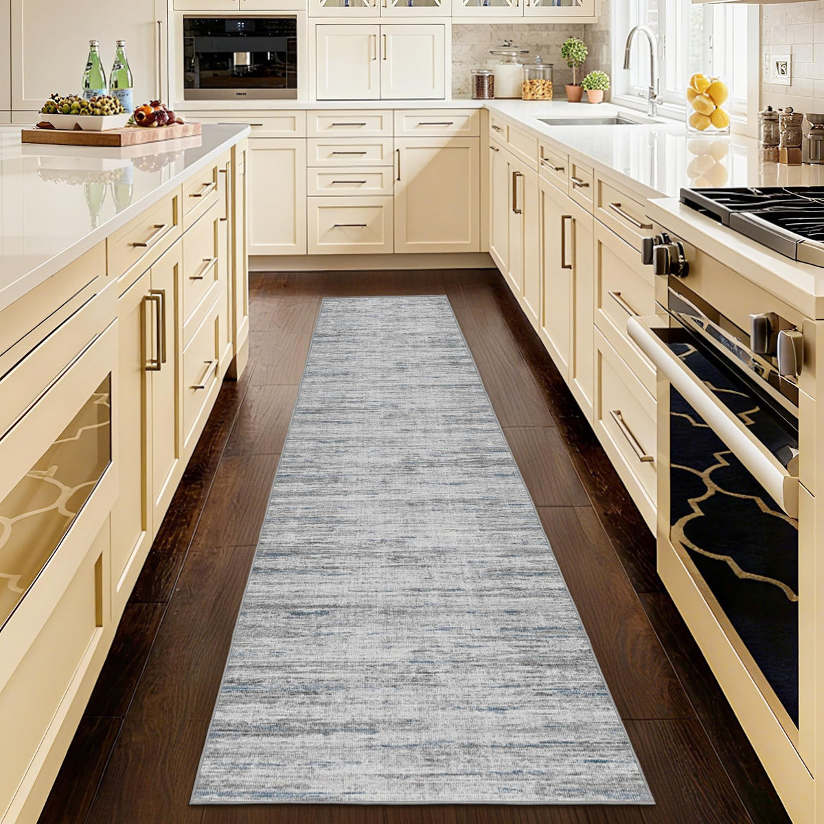 5x7 Area Rugs - Ultra-Thin Washble Rugs,Non-Slip Low Pile Abstract Print Rugs for Living Room,Home Office Decor,Stain Resistant Machine Washable Area Rug