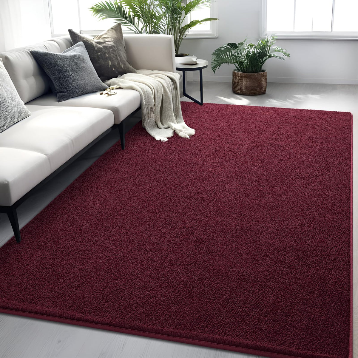 4x6 Grey Area Rug Modern Aesthetic Minimalist