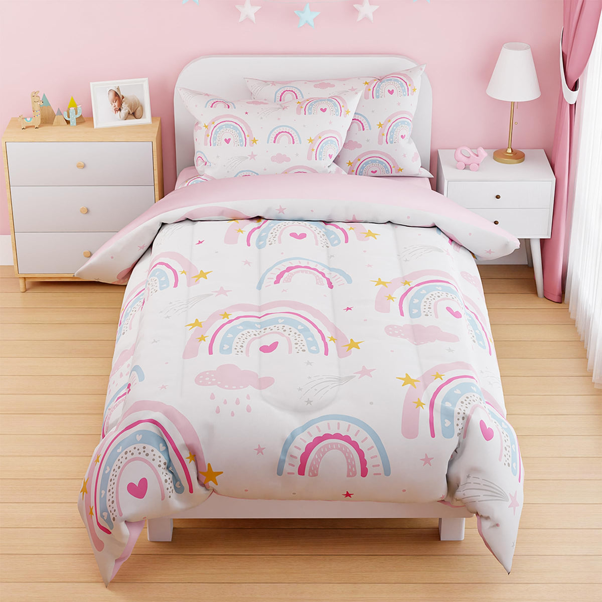 SANDJEST Dinosaur Duvet Cover Sets Full Size for Kids Boys, Incude 1 Polyester Comforter Cover 80x90 Inches and 2 Pillowcases 20x26 Inches, Comforter Not Included, Gift for Christmas Birthday