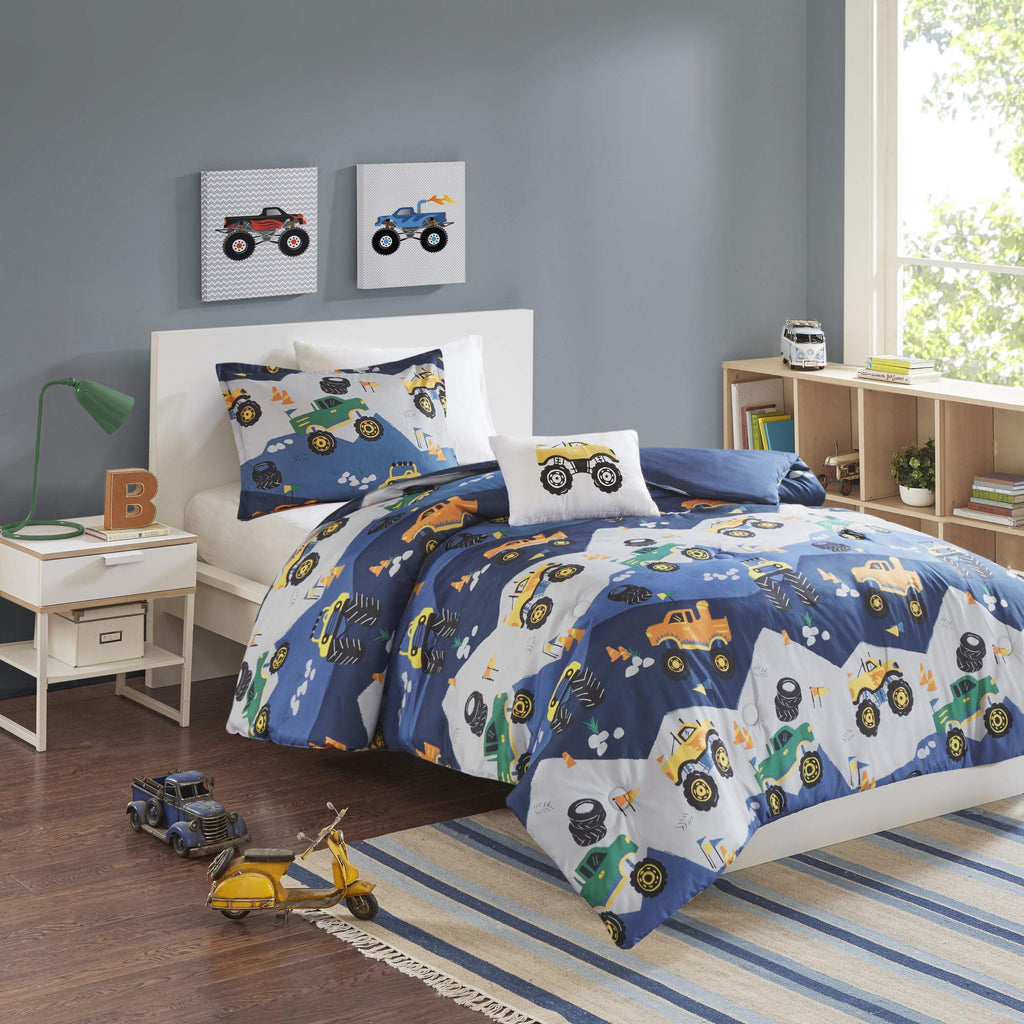 Intelligent Design Kids Reversible Plush Green Twin Comforter Set, 2pc