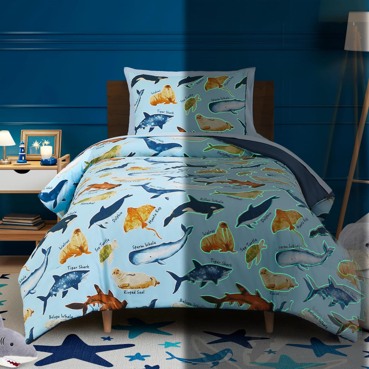 Twin Bedding Sets for Boys - 5 Pieces Space Bedding Twin Comforter Set